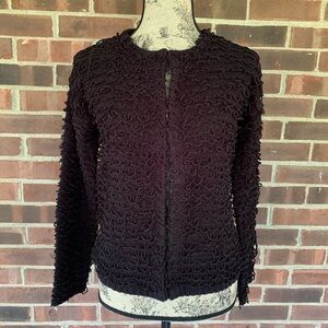 NWT Cupio black cardigan hook closure